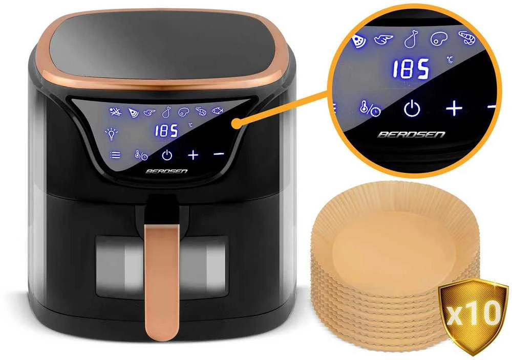 Berdsen Bealiejė oro gruzdintuvė Air Fryer BD-652 juodos ir aukso spalvų