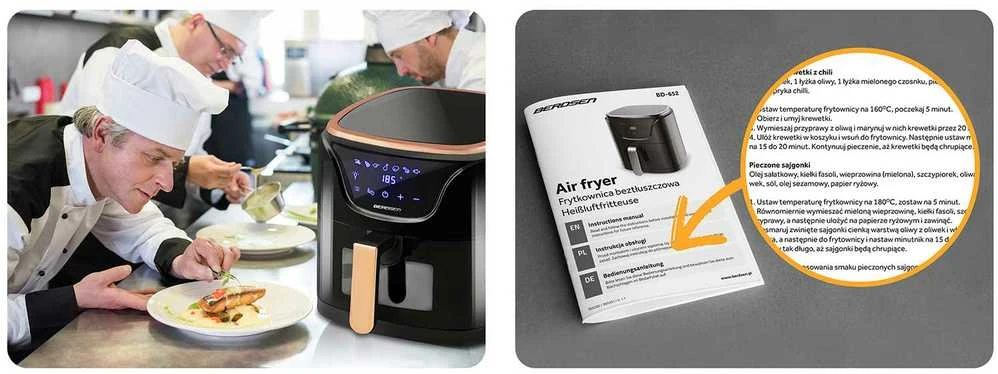 Berdsen Bealiejė oro gruzdintuvė Air Fryer BD-652 juodos ir aukso spalvų