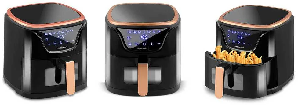 Berdsen Bealiejė oro gruzdintuvė Air Fryer BD-652 juodos ir aukso spalvų