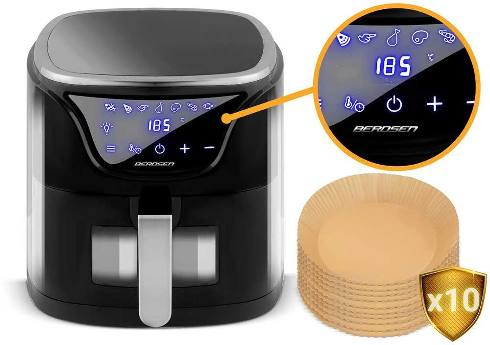 Berdsen Bealiejė gruzdintuvė Air Fryer 5 l BD-652 juodos ir sidabrinės spalvos