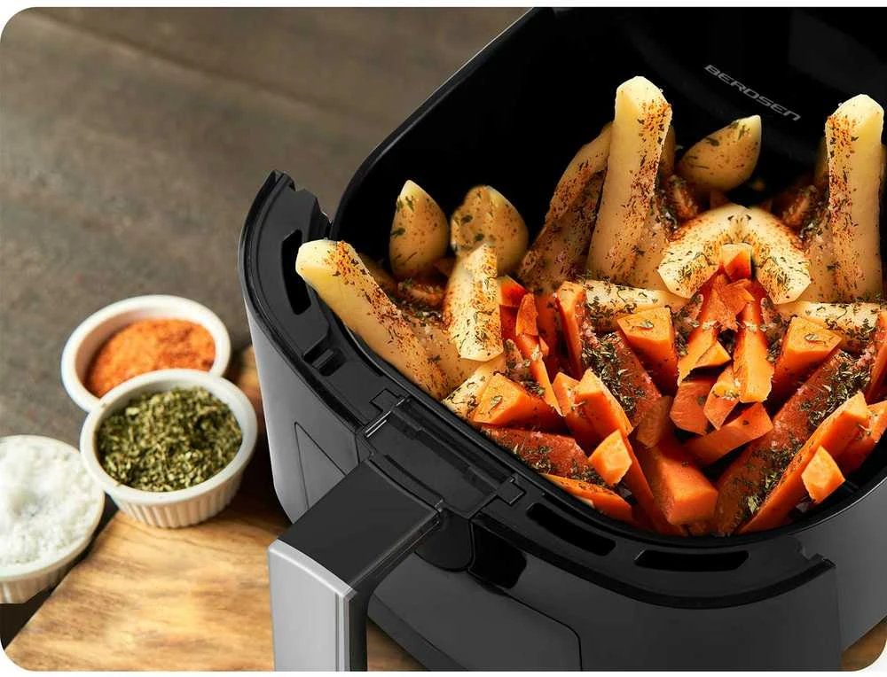 Berdsen Bealiejė gruzdintuvė Air Fryer 5 l BD-652 juodos ir sidabrinės spalvos