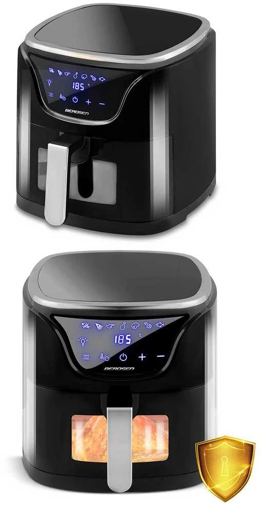 Berdsen Bealiejė gruzdintuvė Air Fryer 5 l BD-652 juodos ir sidabrinės spalvos
