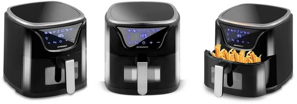 Berdsen Bealiejė gruzdintuvė Air Fryer 5 l BD-652 juodos ir sidabrinės spalvos