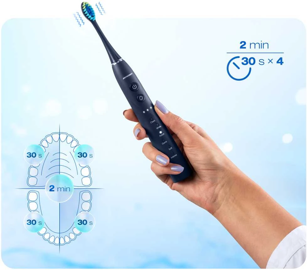 Berdsen Galaxy sonic dantų šepetėlis, tamsiai mėlynas