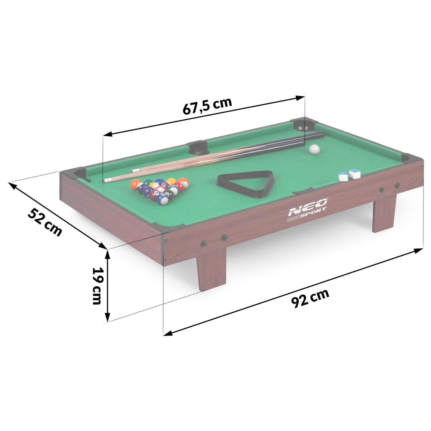 Neo-Sport SPORT Biliardo stalas 92 x 52 x 19 cm NS-806
