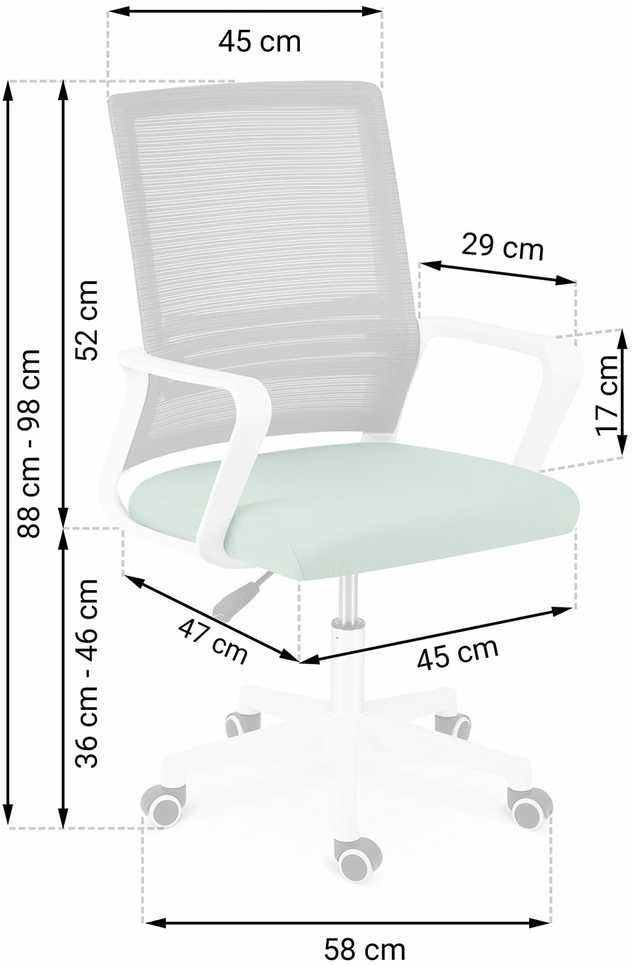 Sofotel Corta Micro-Mesh biuro kėdė pilkai žalia