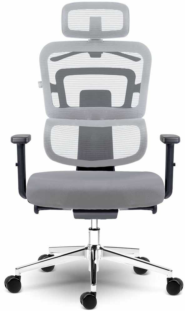 Sofotel Biuro kėdė su tinklelio atlošu, ergonomiško dizaino, reguliuojamo aukščio, pilka darbo kėdė, supimo funkcija, patogi kompiuterio kėdė