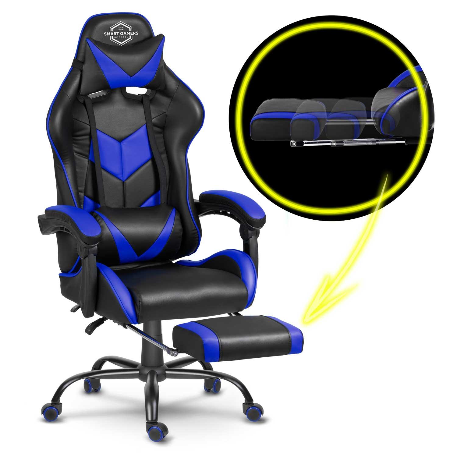 Sofotel Žaidimų kėdė, ergonomiška biuro kėdė, reguliuojamo aukščio, juosmens atrama, patogi kompiuterio kėdė, lenktyninio stiliaus žaidimų sėdynė