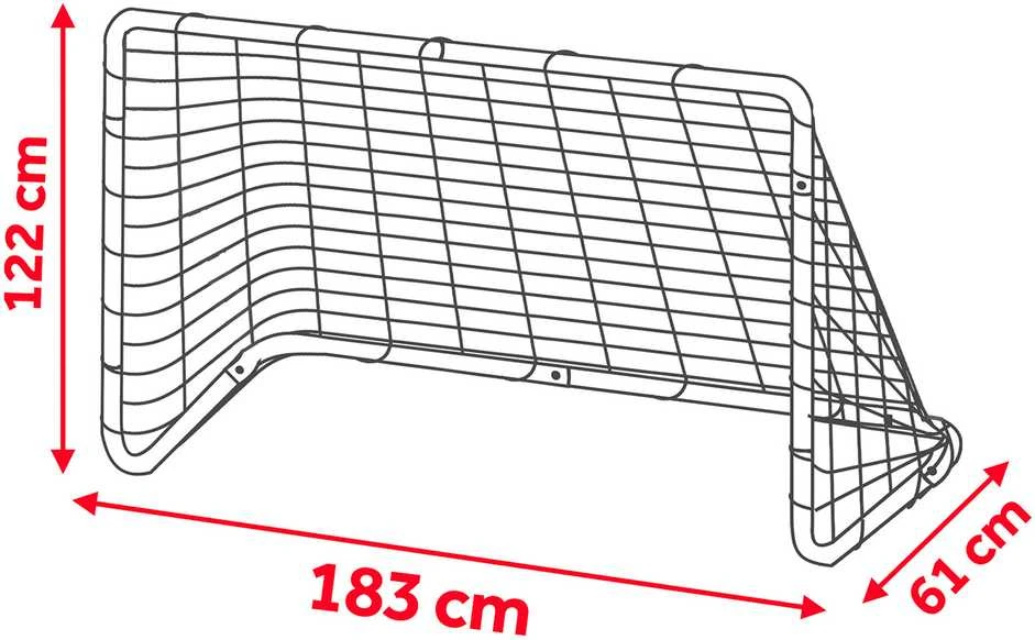Futbolo vartai Neo-Sport 183 x 122 x 61 cm NS-492 juodi