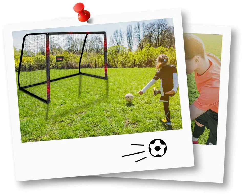 Neo-Sport Futbolo vartai 300 x 200 x 120 cm NS-473 juoda-raudona