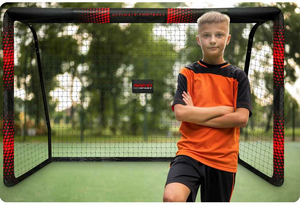 Neo-Sport Futbolo vartai 300 x 200 x 120 cm NS-473 juoda-raudona