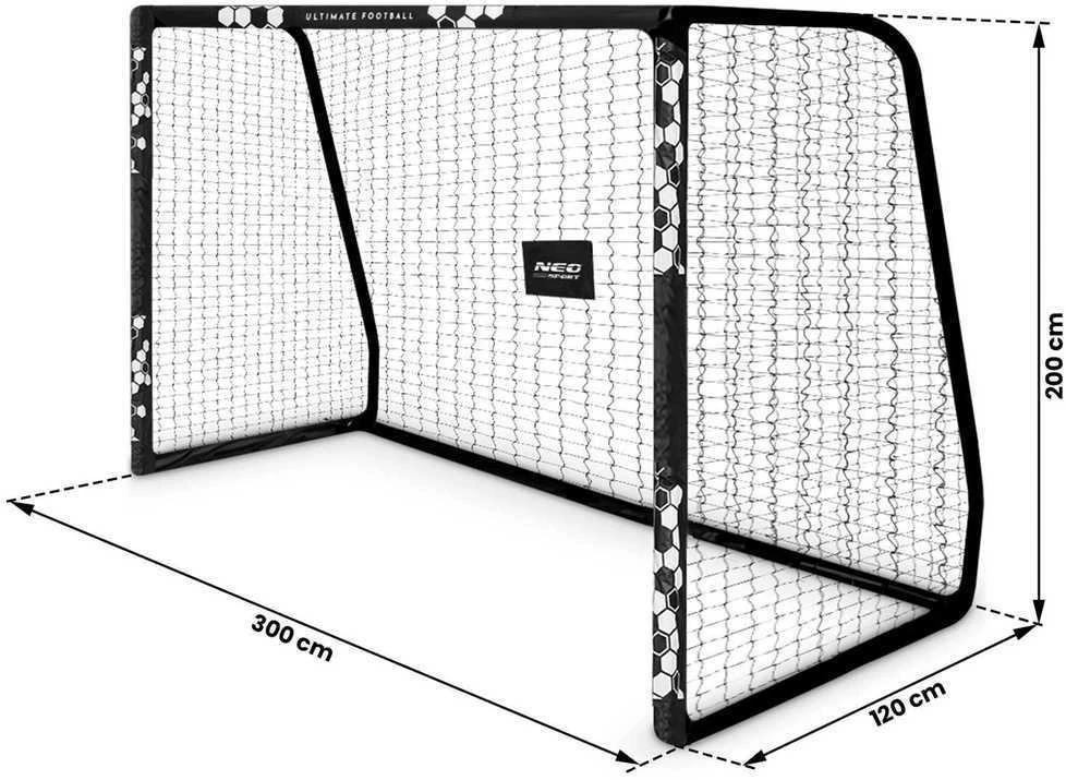Neo-Sport Futbolo vartai 300 x 200 x 120 cm NS-472 Hexagon