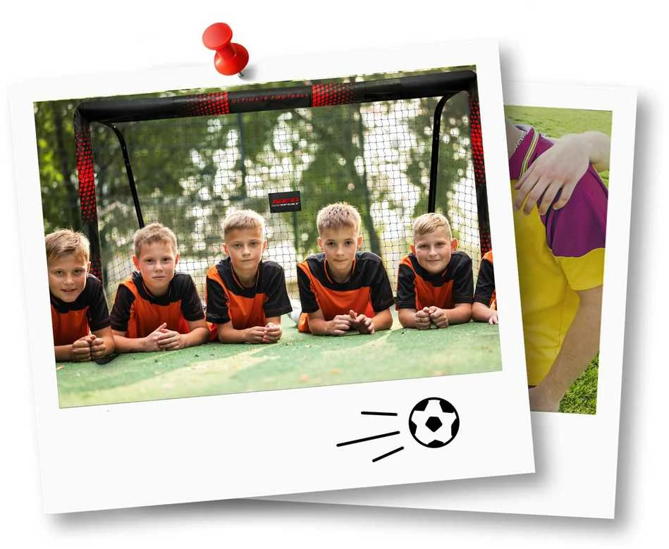 Neo-Sport Futbolo vartai 300 x 200 x 120 cm NS-473 juoda-raudona