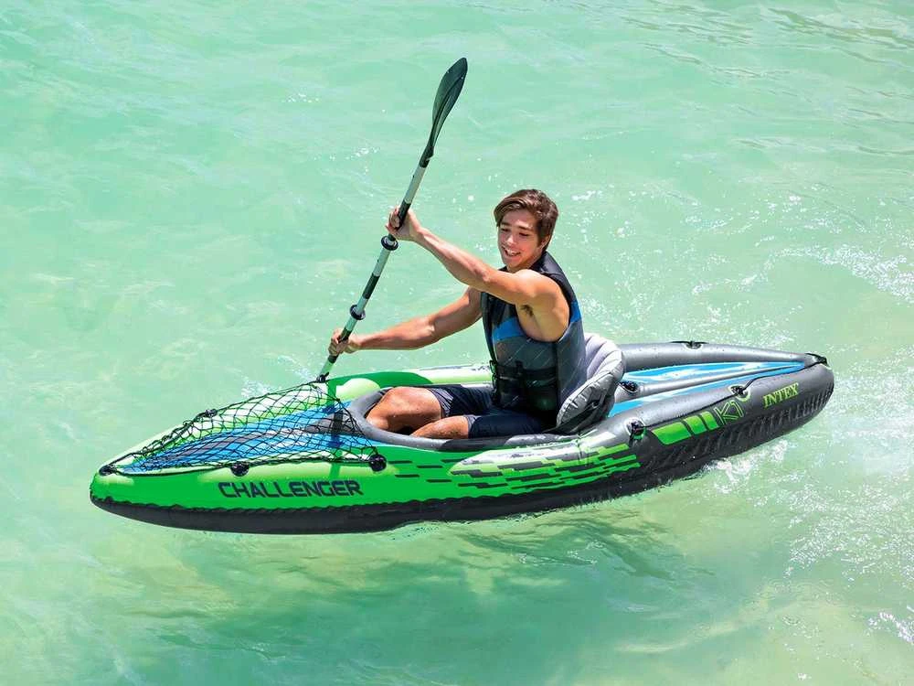 Oars Intex Challenger K1 Kayak, Žalias