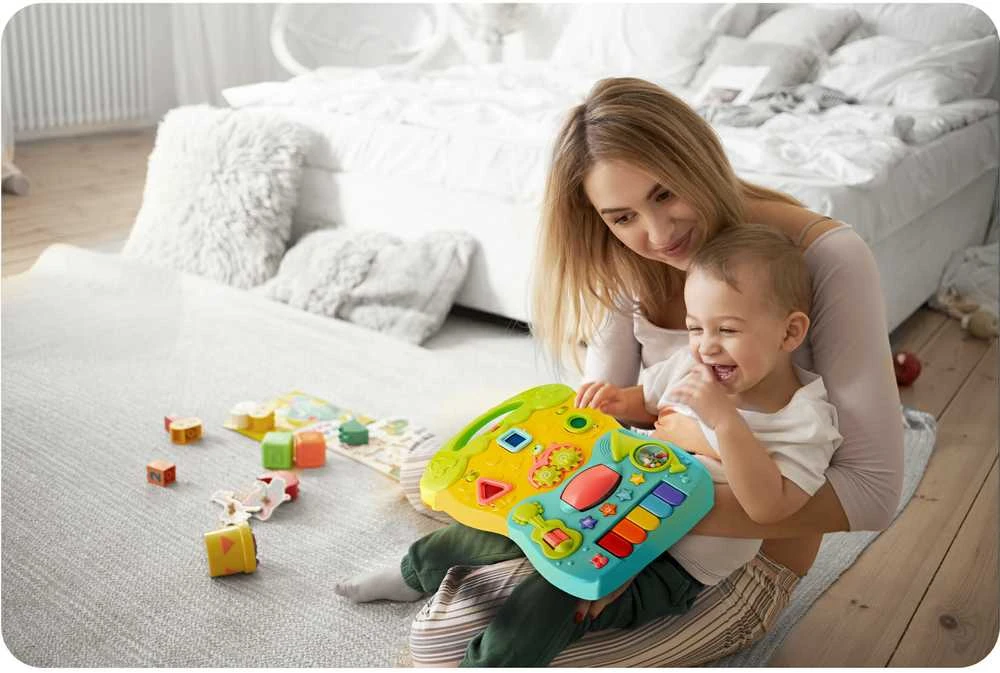 Lavinamasis stumdukas su pianinu 2in1 kūdikiams, Ricokids