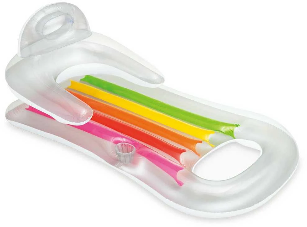 Intex King Cool 2in1 pripučiamas čiužinys ir gultas maudymuisi bei deginimuisi, 160 x 85 cm, sidabrinis