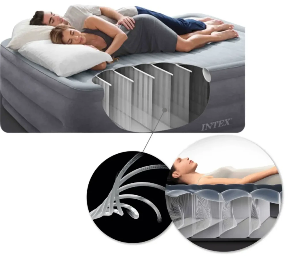 Čiužinys Pripučiamas matracas 191x99x46 cm su įmontuotu elektriniu siurbliu INTEX 64902ND