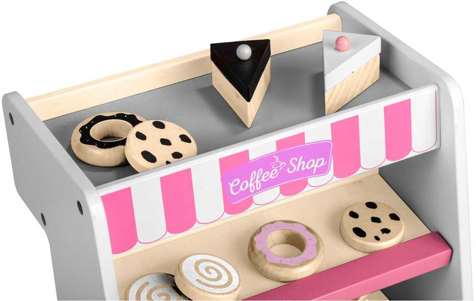 Ricokids Žaislinis medinė kavinė - konditerinė su konditerijos gaminiais