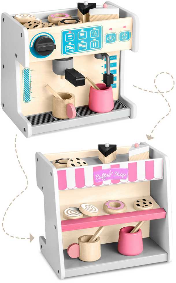 Ricokids Žaislinis medinė kavinė - konditerinė su konditerijos gaminiais