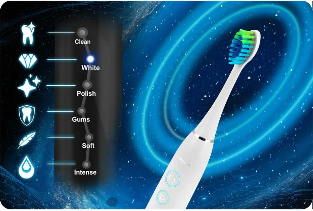 Dantų šepetėlis Berdsen Galaxy Duo sonic dantų šepetėlių rinkinys iš 2 vnt