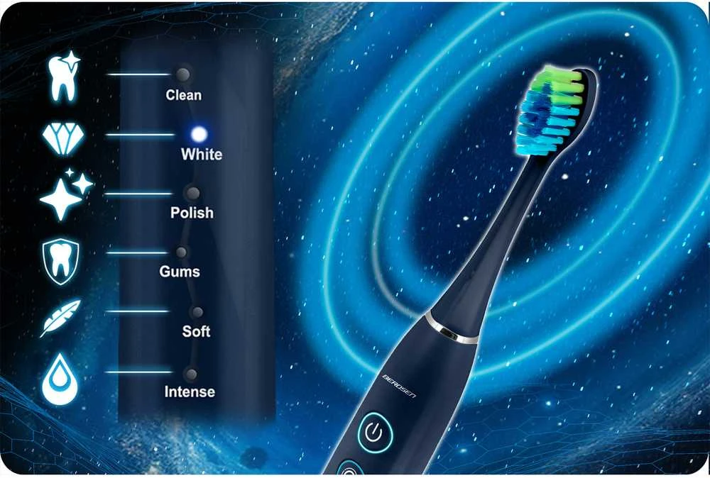 Berdsen Galaxy sonic dantų šepetėlis, tamsiai mėlynas