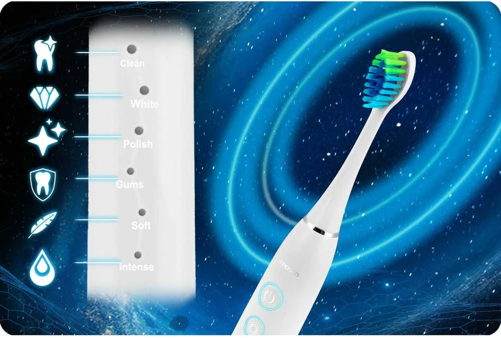 Berdsen Galaxy sonic dantų šepetėlis, baltas