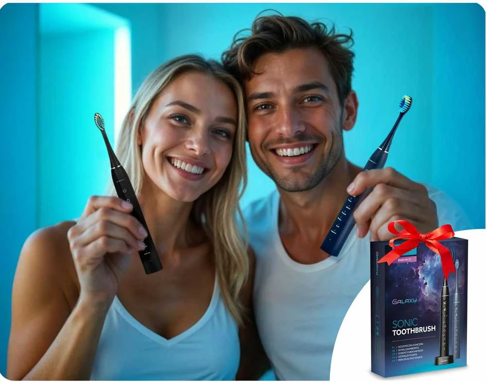 Dantų šepetėlis Berdsen Galaxy Duo sonic dantų šepetėlių rinkinys iš 2 vnt