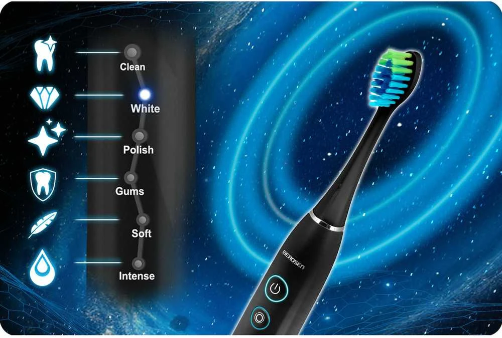 Berdsen Galaxy sonic dantų šepetėlis, juodas