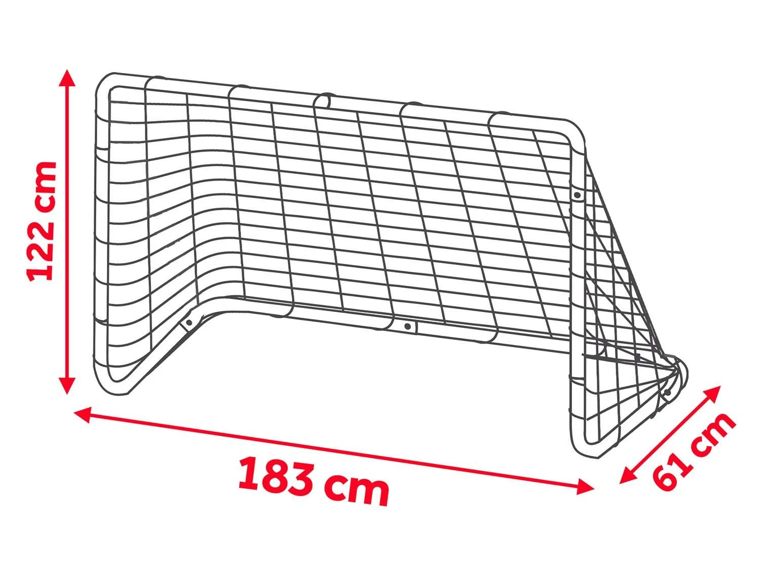 Futbolo vartai Neo-Sport, 183x122x61 cm, 2 vnt.