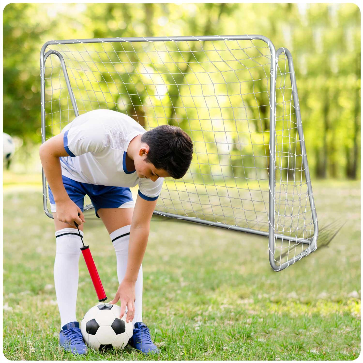Neo-Sport Dideli futbolo vartai, 215 x 153 x 76 cm + taikinio kilimėlis