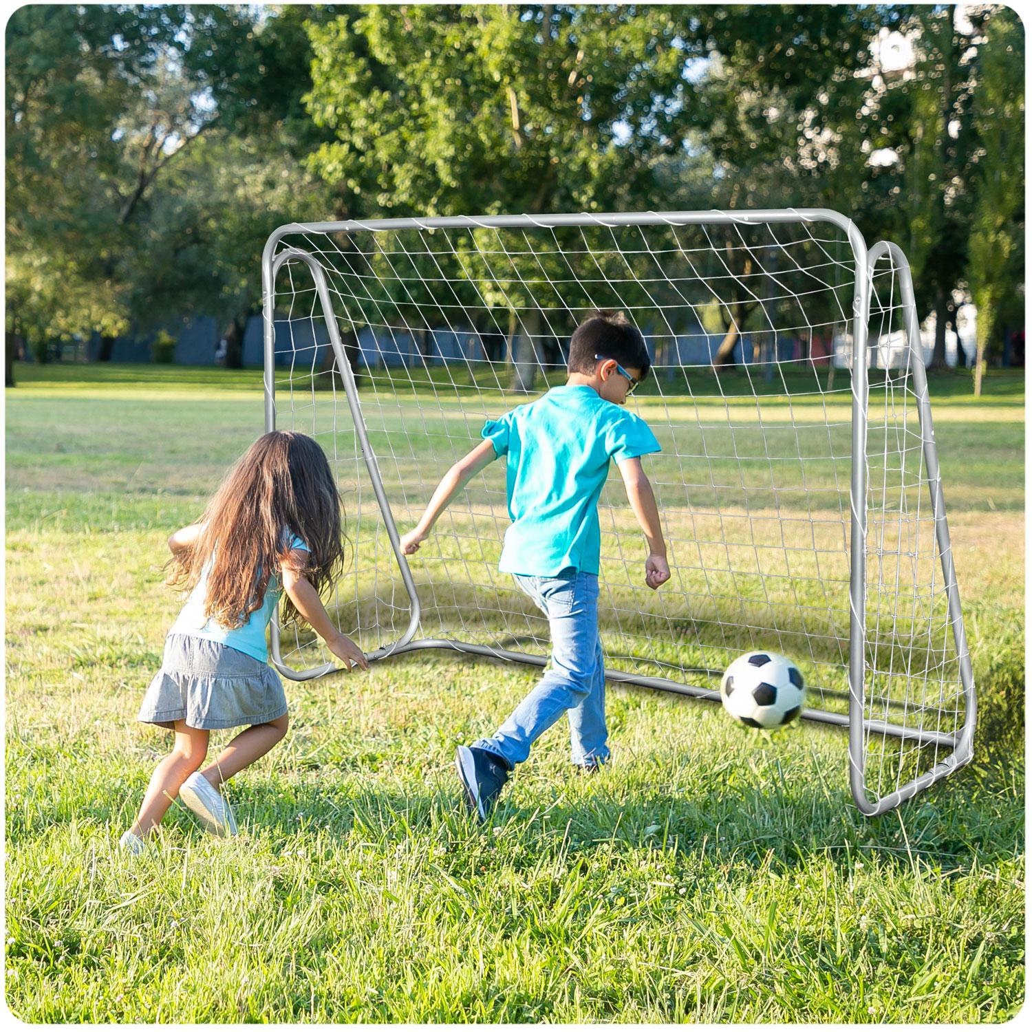 Neo-Sport Dideli futbolo vartai, 215 x 153 x 76 cm + taikinio kilimėlis
