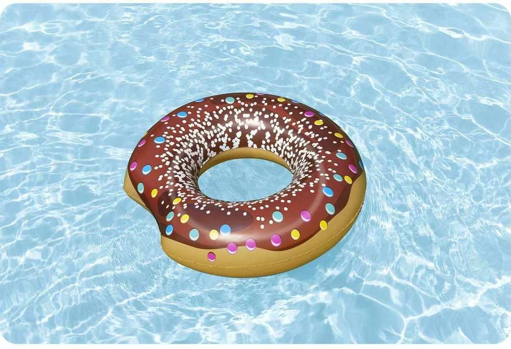 Pripučiamas paplūdimio ratas maudynėms rudas „Donut“ 107 cm „BESTWAY“