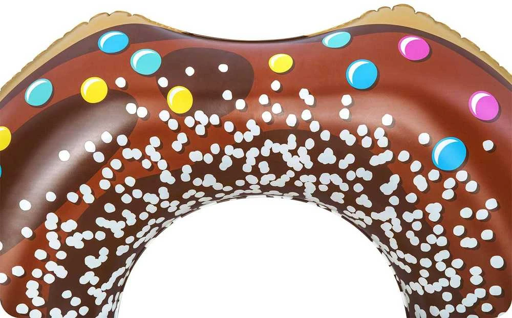 Pripučiamas paplūdimio ratas maudynėms rudas „Donut“ 107 cm „BESTWAY“