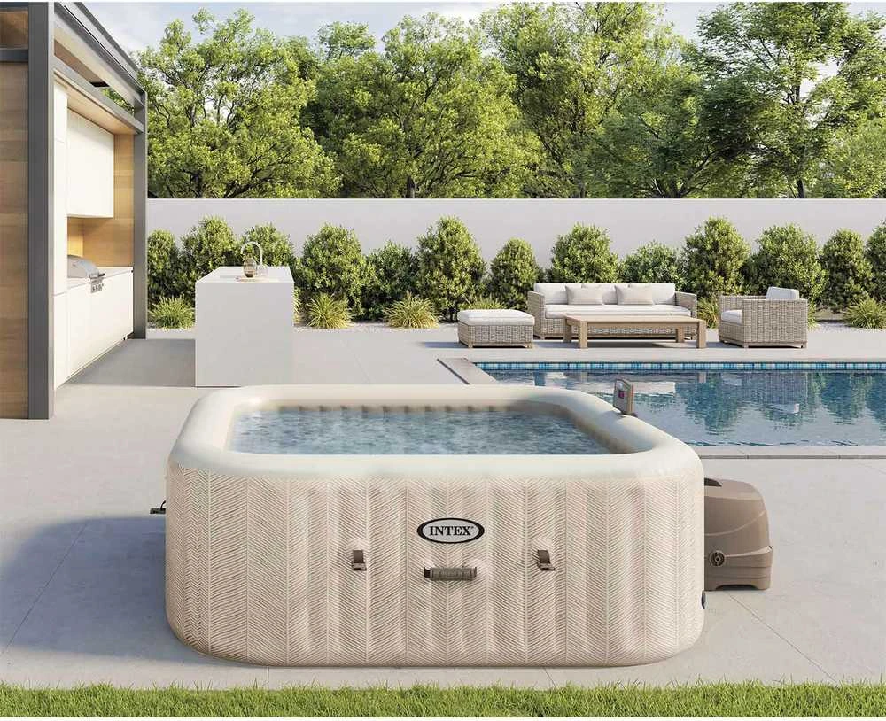 Intex Pripučiamas kubilas, 4 asmenų SPA su hidromasažu, nešiojamas sūkurinis baseinas, namų SPA su šildytuvu ir filtru
