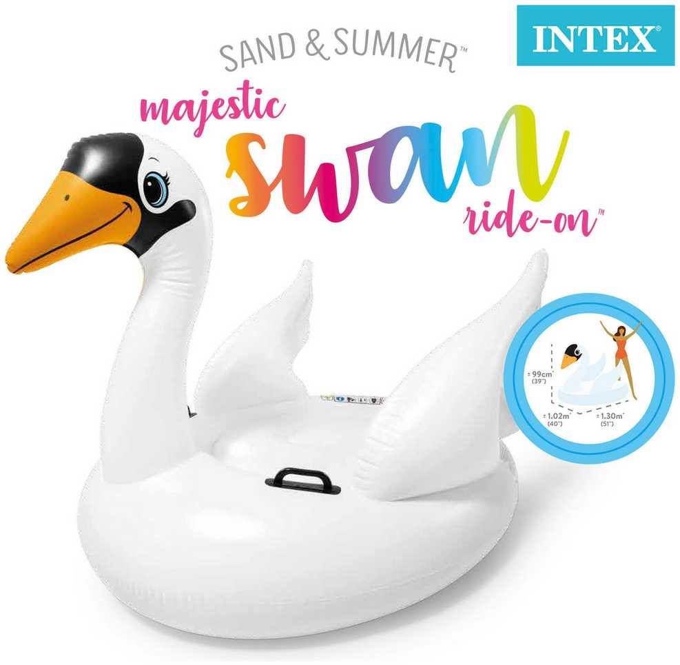Pripučiamas čiužinys „Swan“, 130 x 102 x 99 cm, INTEX, 57557