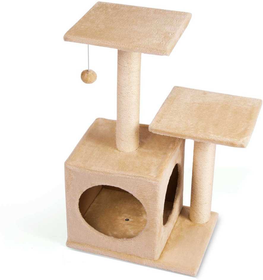 Draskyklė, katės namelis 74 cm DR-252 kreminė Pethaus