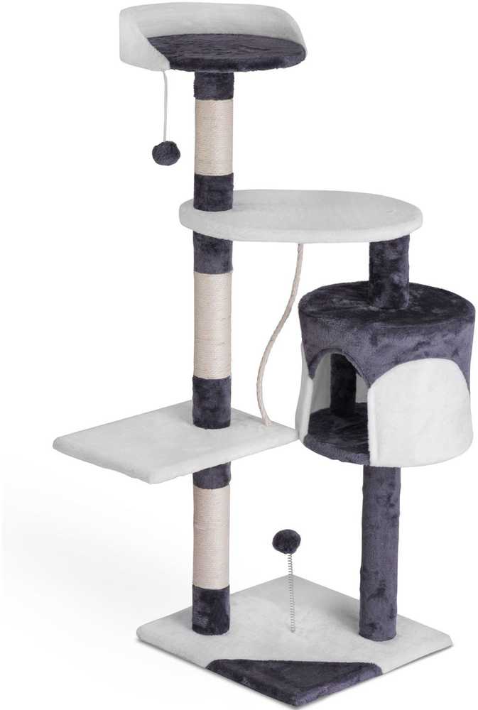 Katės draskyklė 112 cm DR-261 Pethaus pilka ir balta