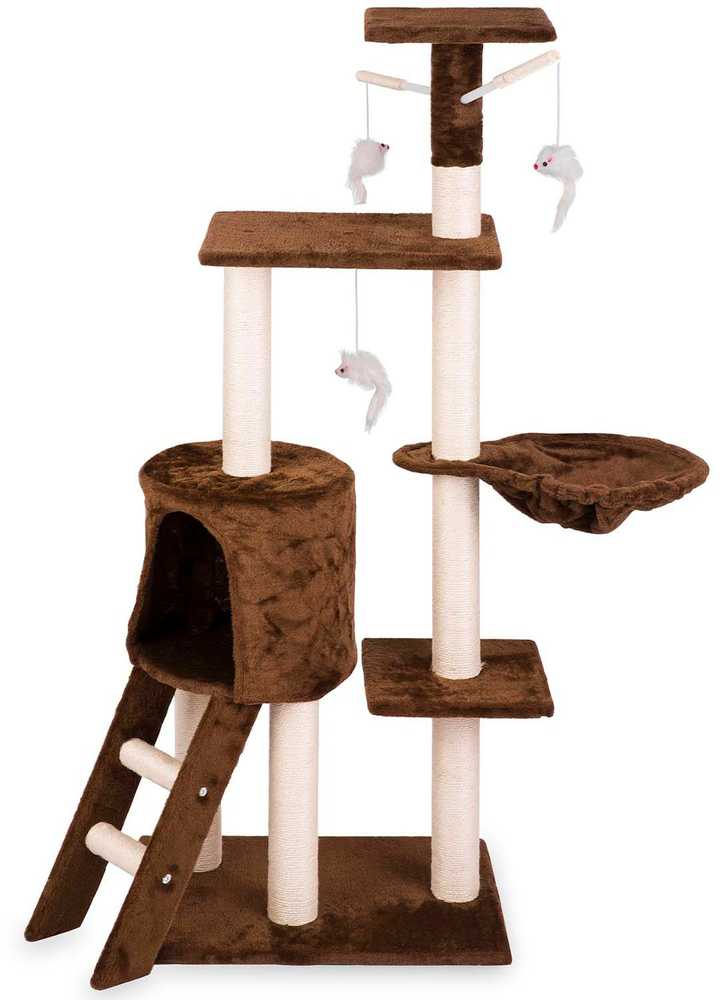 Katės draskyklė 140 cm DR-262 Pethaus su pele, ruda