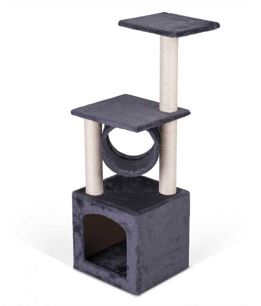 Katės draskyklė 93 cm DR-259 Pethaus su pele, pilka