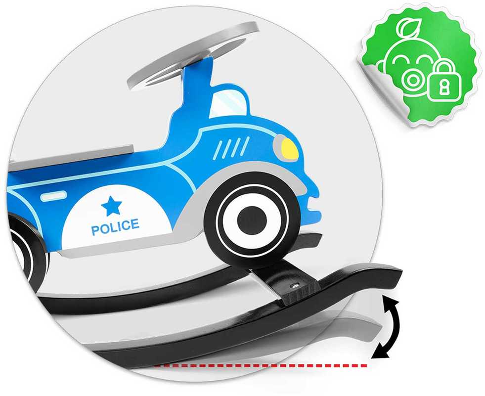 Medinis supamasis policijos automobilis Ricokids