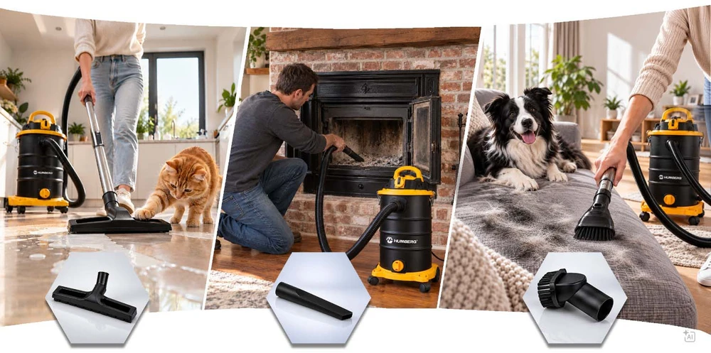 Dulkių siurblys pramoninis 30 l 3600 W universalus na mokro i sucho Humberg HM-408