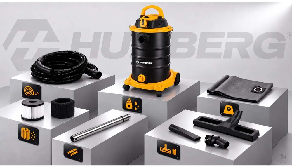 Dulkių siurblys pramoninis 30 l 3600 W universalus na mokro i sucho Humberg HM-408