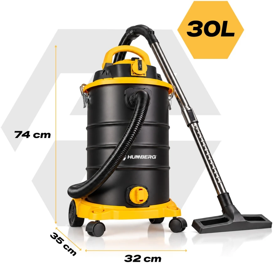 Dulkių siurblys pramoninis 30 l 3600 W universalus na mokro i sucho Humberg HM-408