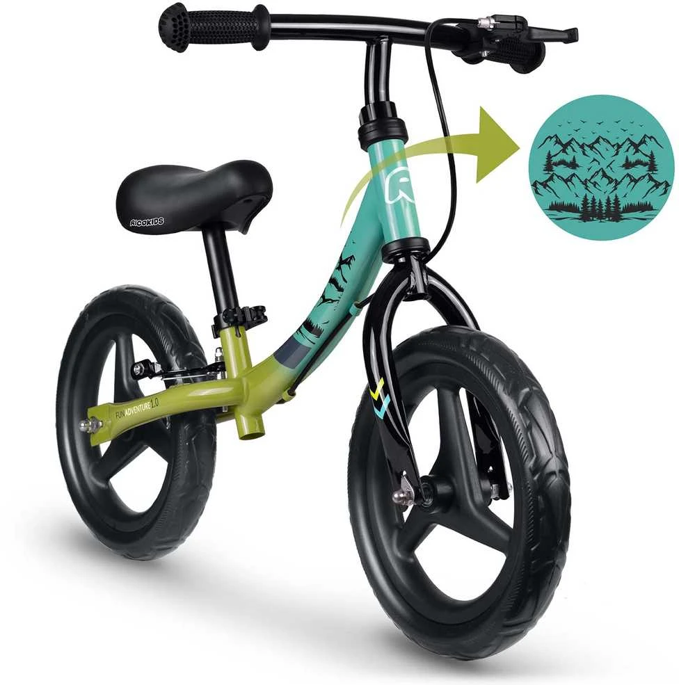 Ricokids „Fun Adventure“ vaikiškas balansinis dviratis