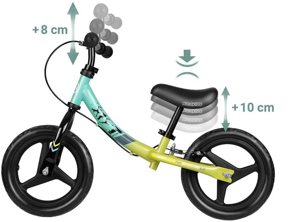 Ricokids „Fun Adventure“ vaikiškas balansinis dviratis