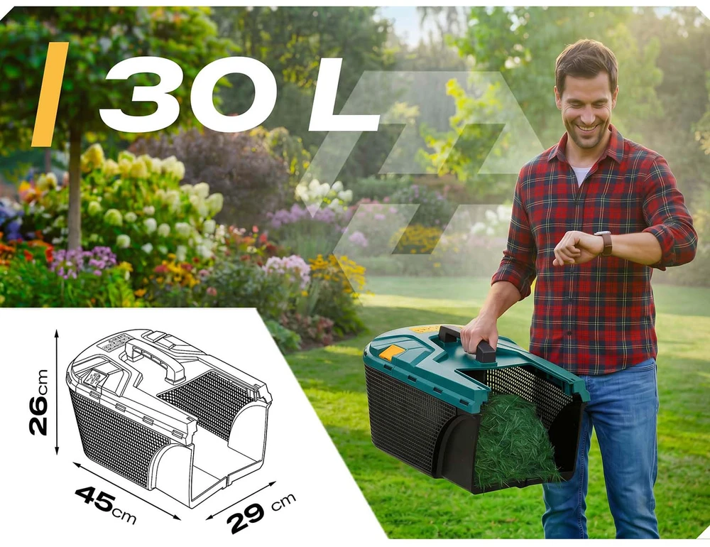 Lengva ir galinga elektrinė vejapjovė su reguliavimu 1400 W 34 cm Humberg HM-612