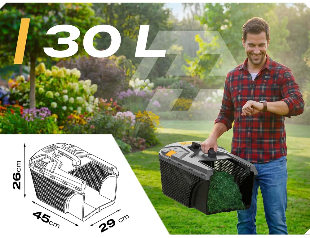 Lengva ir galinga elektrinė vejapjovė su reguliavimu 1400 W 34 cm Humberg HM-612