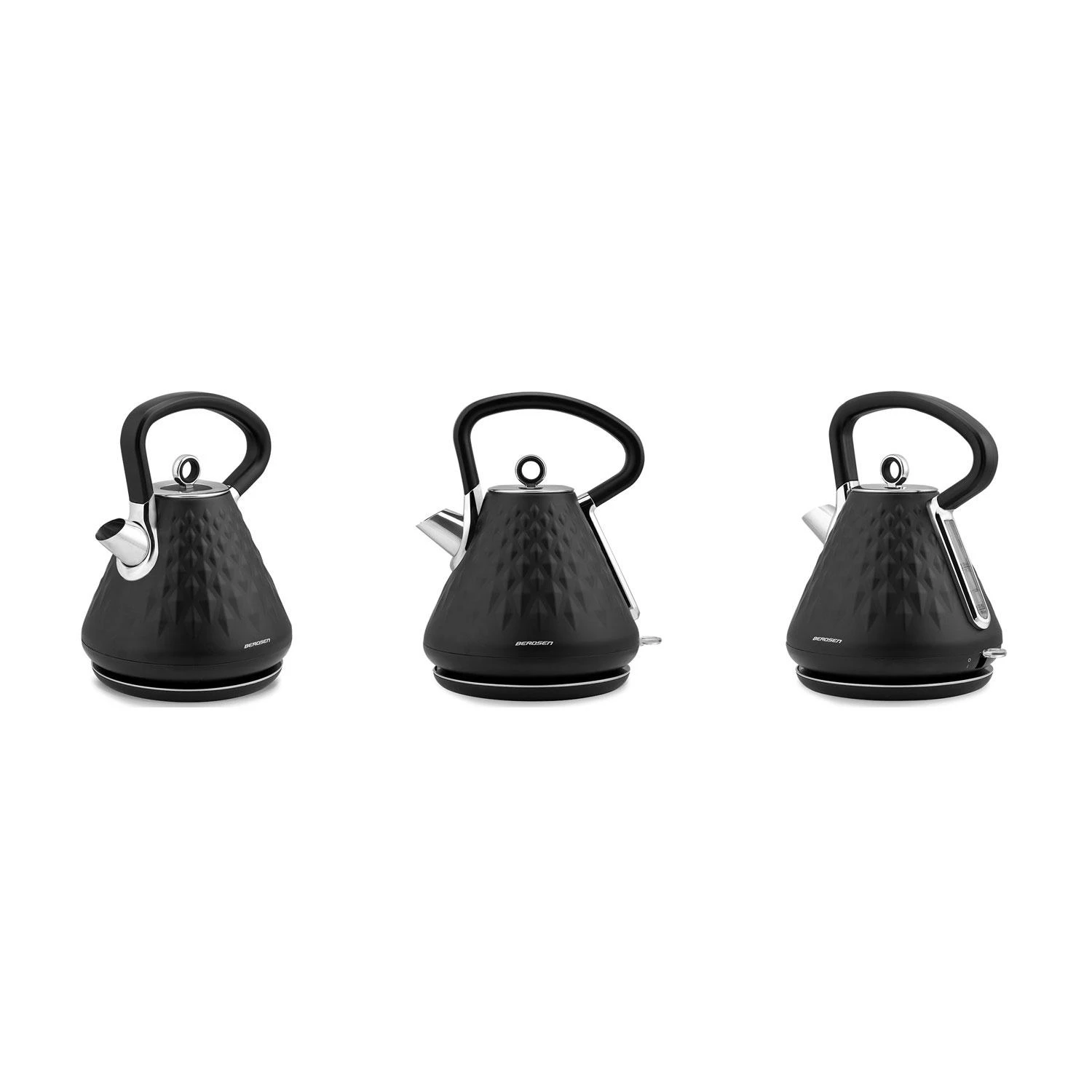 Berdsen BD-700 elektrinis juodas virdulys, 1,7 l