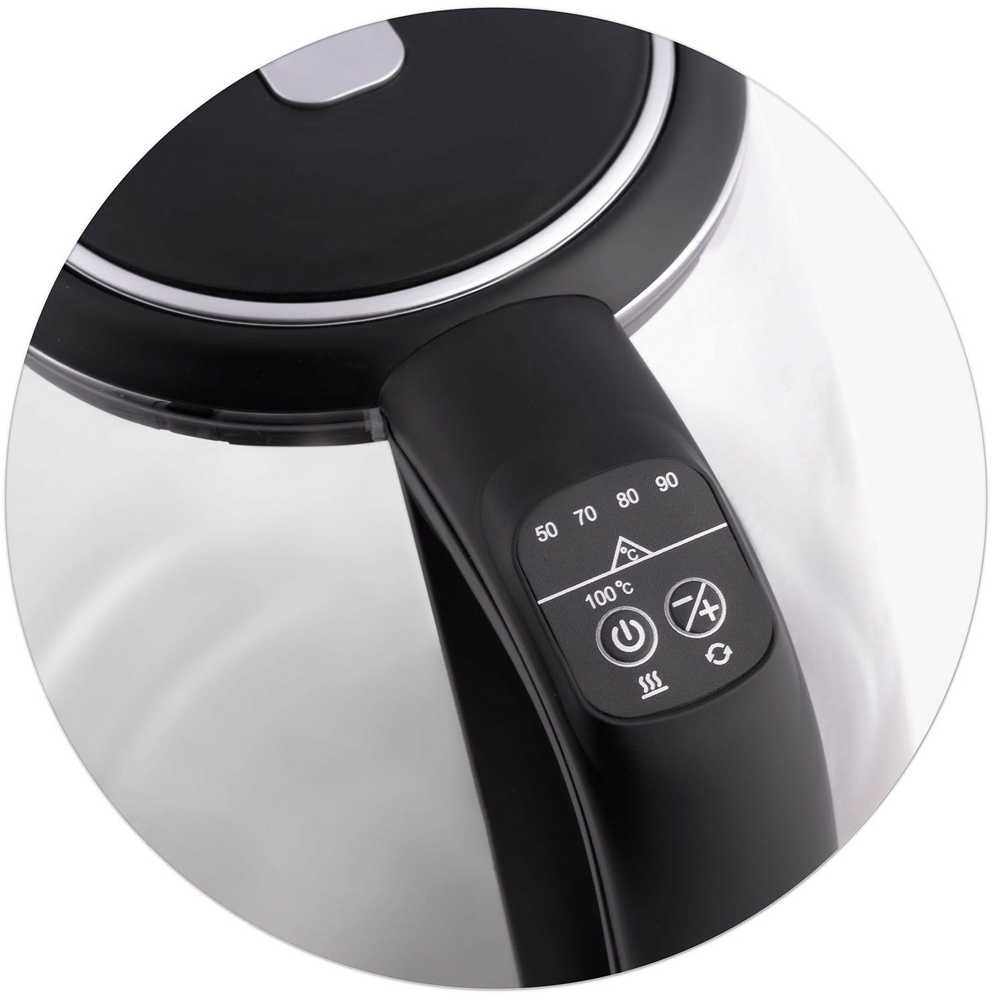 Berdsen BD-702 2L stiklinis elektrinis virdulys, juodas