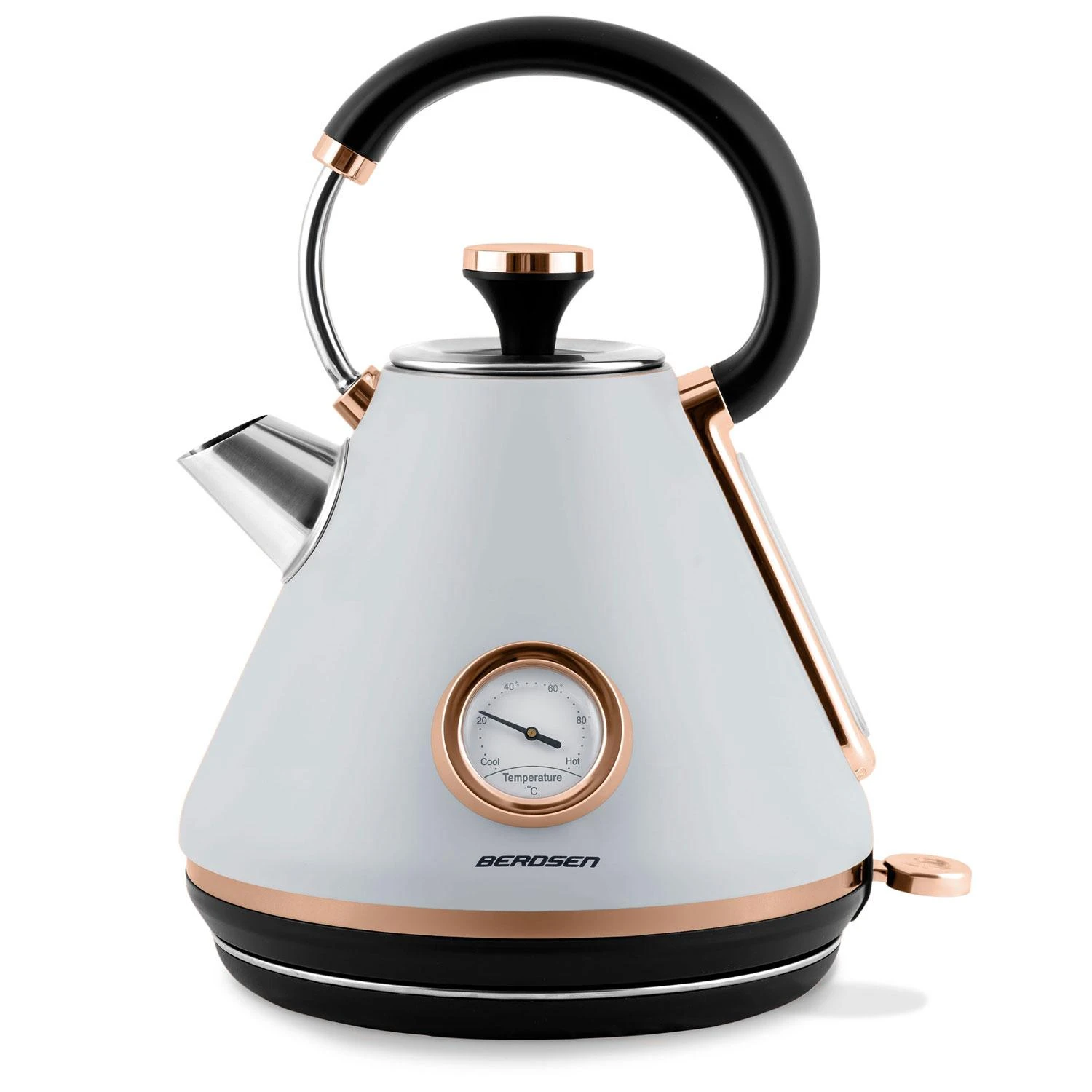 Berdsen Elektrinis virdulys su termometru 1,7 l BD-701 - pilkas